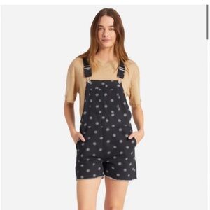 BRIXTON women’s daisy flower SHORT Jean OVERALL XL black